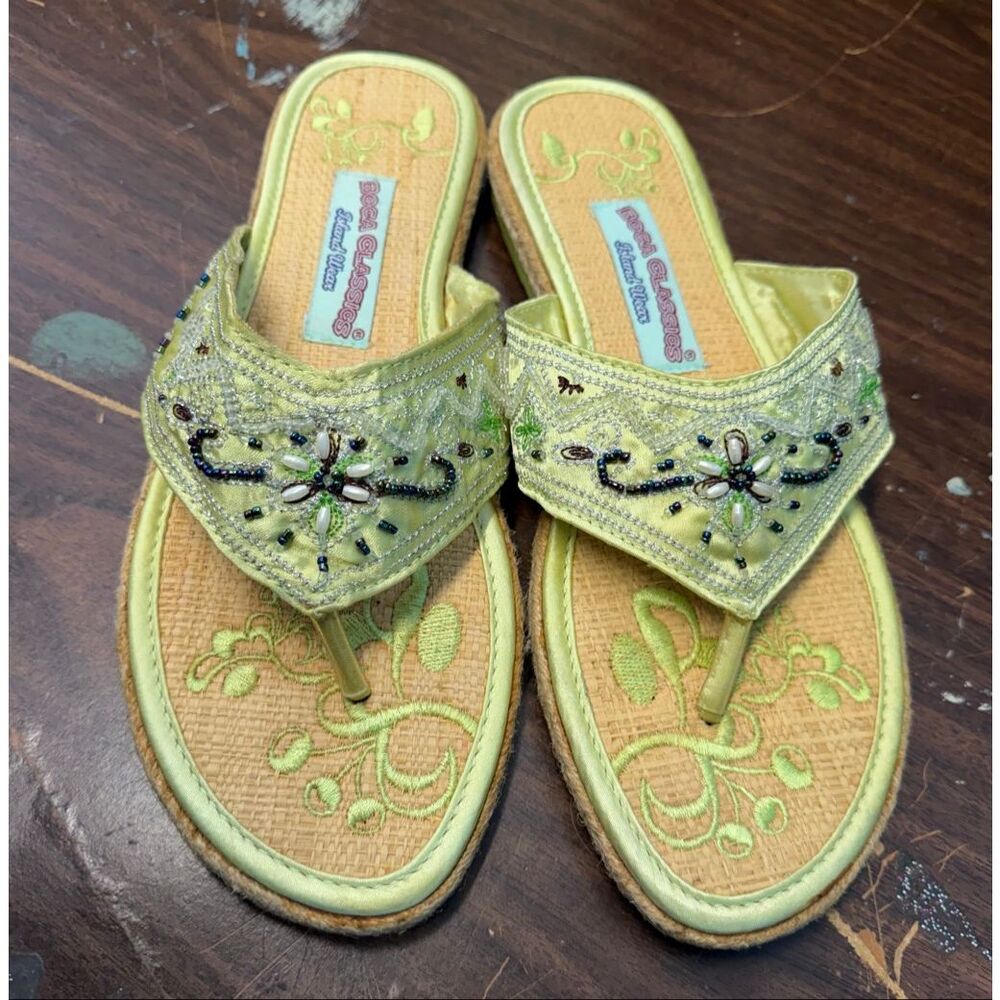 Boca Classics Beaded Sandals Womens Size 9